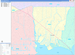 Port Charlotte Wall Map Color Cast Style 2024